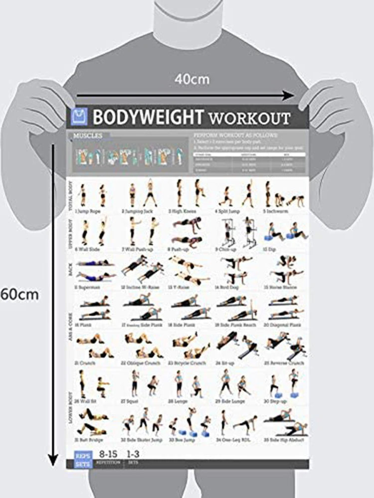 Gym Posters for Home Gym Decor Workout Poster Fitness Training Murals Exercise Equipment Barbells Strength Training Yoga Poster - Sun Studio