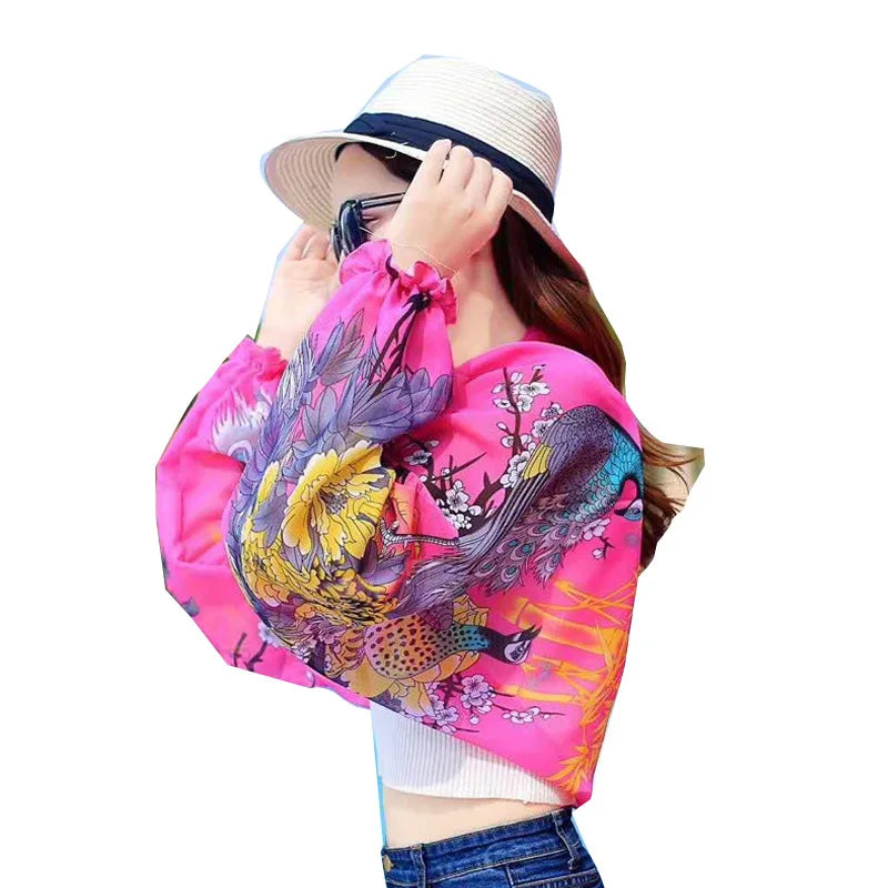 Chiffon Veil Arm Shade Shawl Scarf Women Summer Sun Protection Clothing Long Sleeves Wraps Anti-UV Jacket Swimsuit Cover Up - Sun Studio