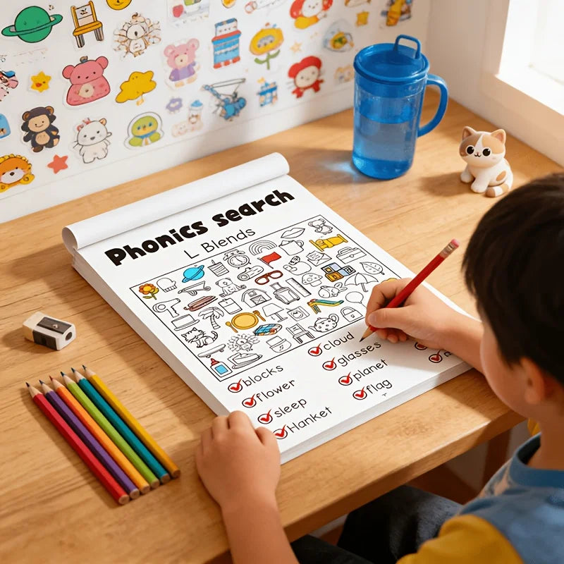 3pcs Cartoon Fun Puzzle Children Coloring Book Look Find Early Kid Education Find Items Observation Focus Enhance Coloring Book - Sun Studio