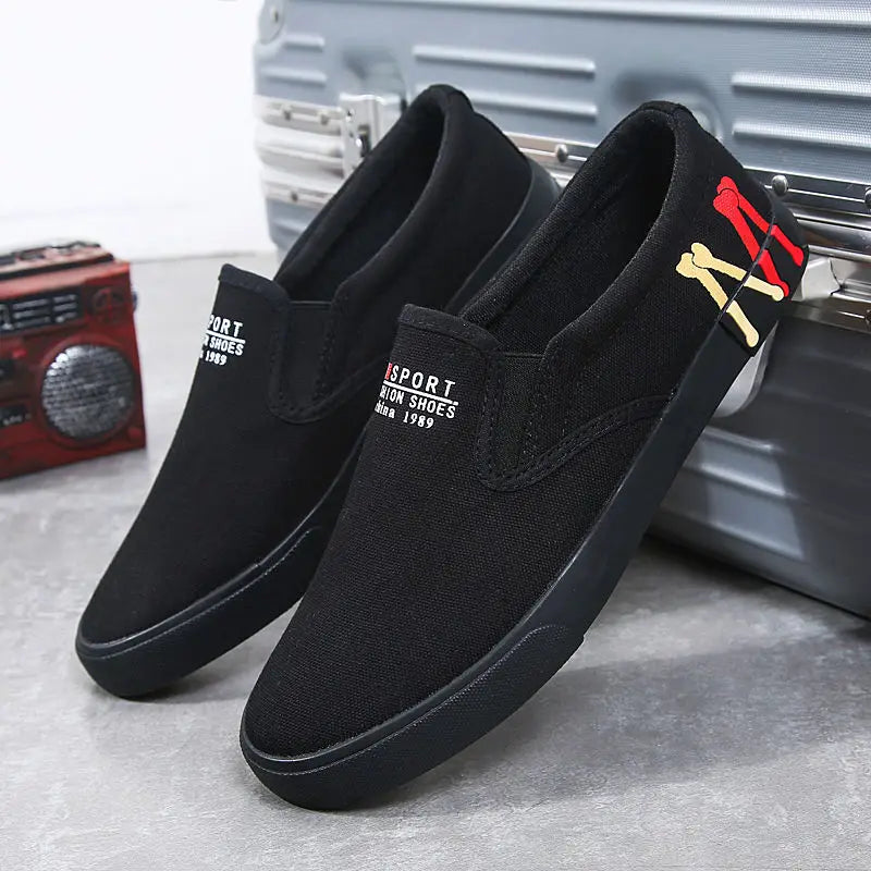 2023 New Canvas Shoes Men Summer Classic Loafers Men Casual Shoes Breathable Lazy Walking Flat Men Shoes Sneakers Plus Size 47 - Sun Studio