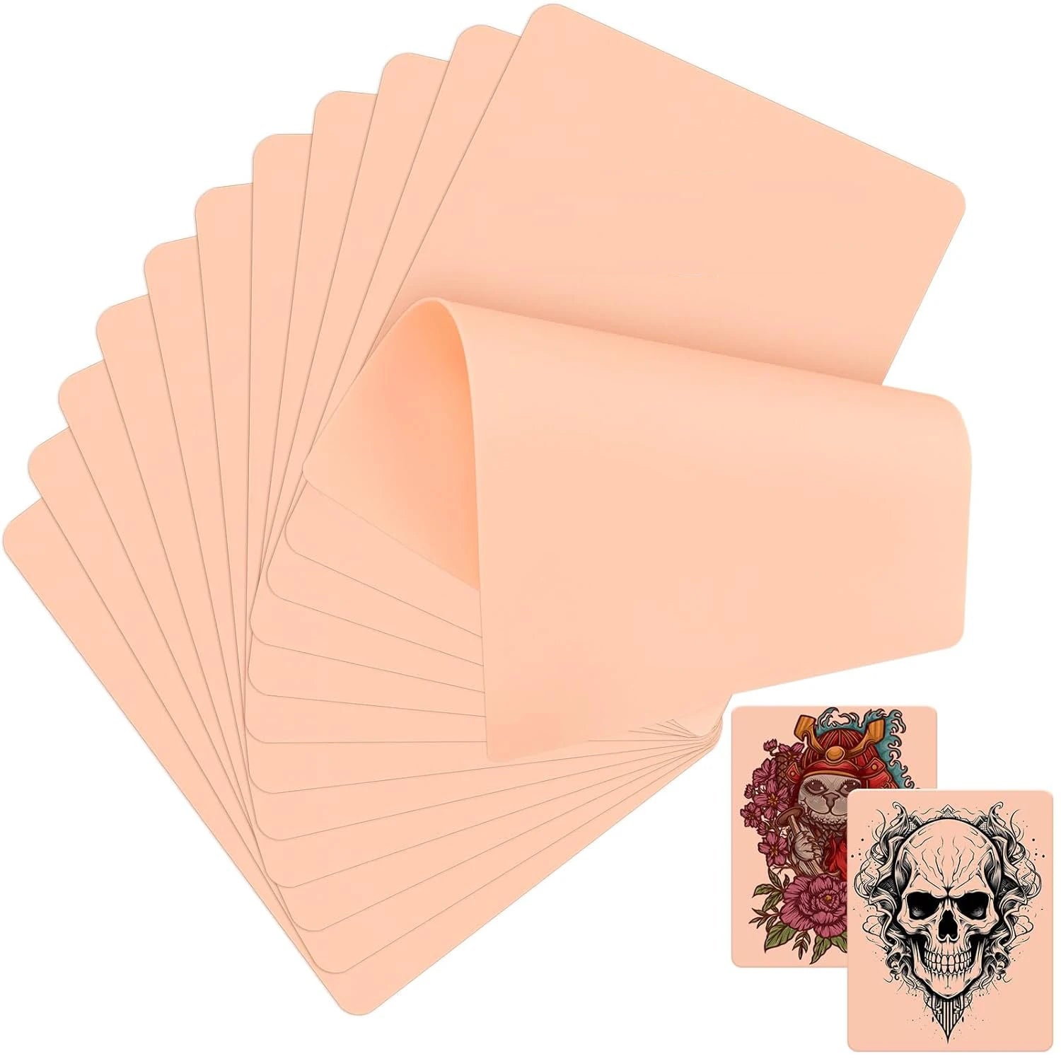 20/10/5/3/1PCS Tattoo Practice Skin Blank Fake Tattoo Skin Synthetic Leather for Permanent Makeup Tattoo Beginner Exercise Tool - Sun Studio