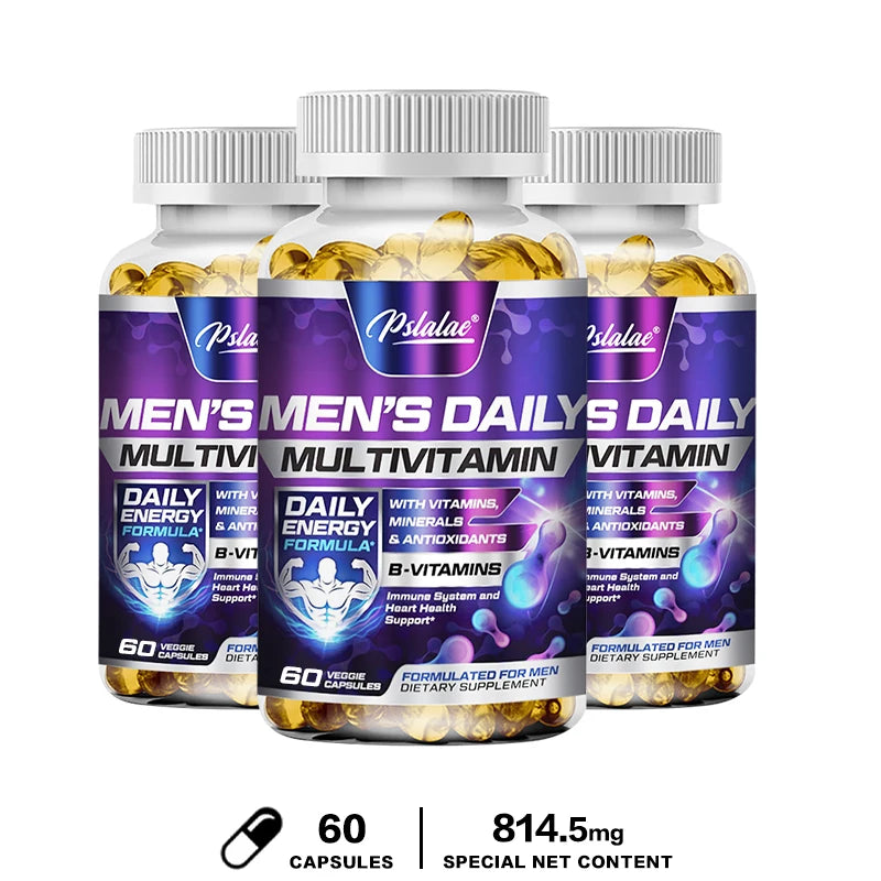 Men's Multivitamin Supplement - Provides Energy and Endurance Supports Heart, Brain Health and Vitality - Sun Studio
