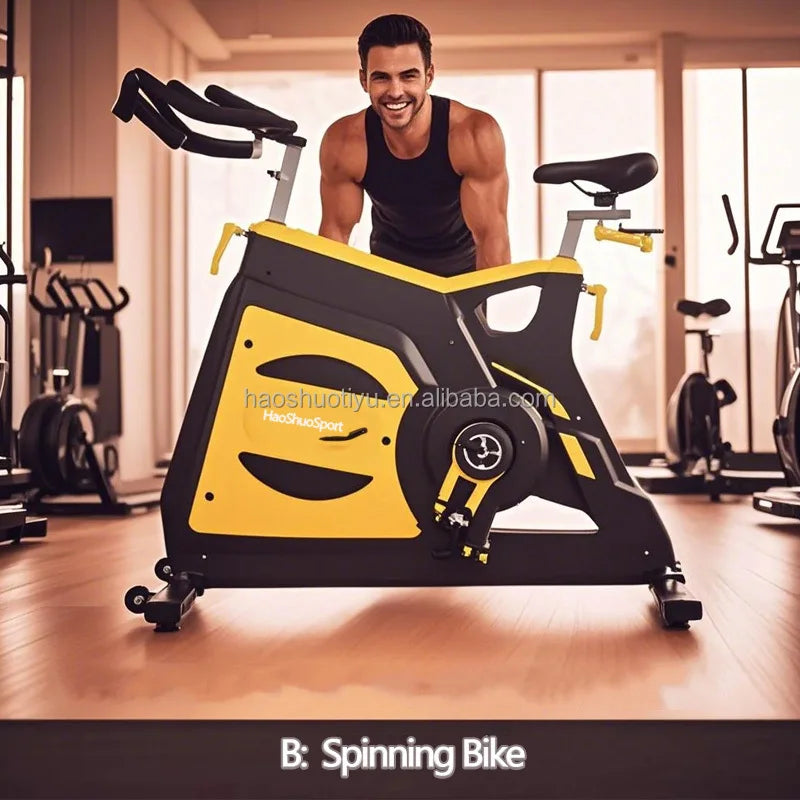 Indoor Cycling Exercise Steel Material For Spinning Bike With LCD & Magnetic Brake System Fitness Equipment Gym Use - Sun Studio