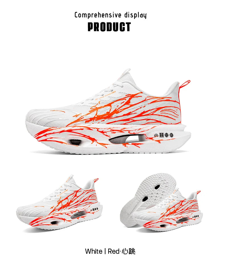Men Sport Shoes Professional Cushioned Carbon Plate Running Shoes Breathable Couple Casual Sneakers Marathon Athletic Footwear