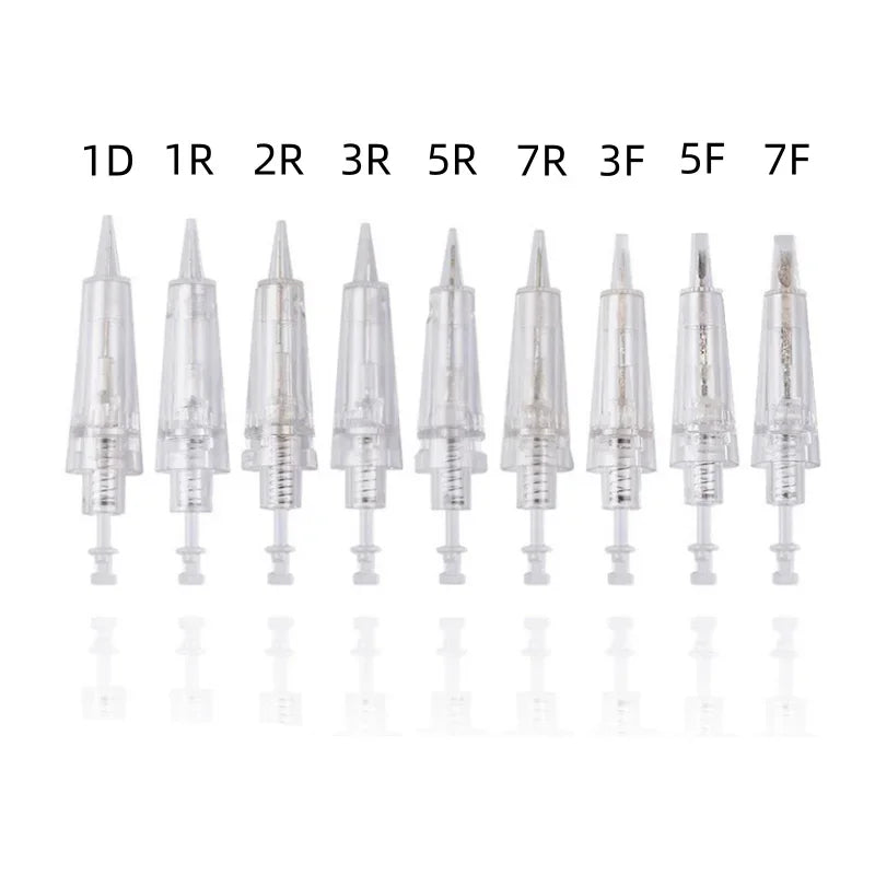10PCS Derma Pen Bayonet Cartridge Replacement Needles Tattoo Eyebrow Lip Needles For MYM M7 N2 A1 A6 Nano Permanent Makeup Tools - Sun Studio