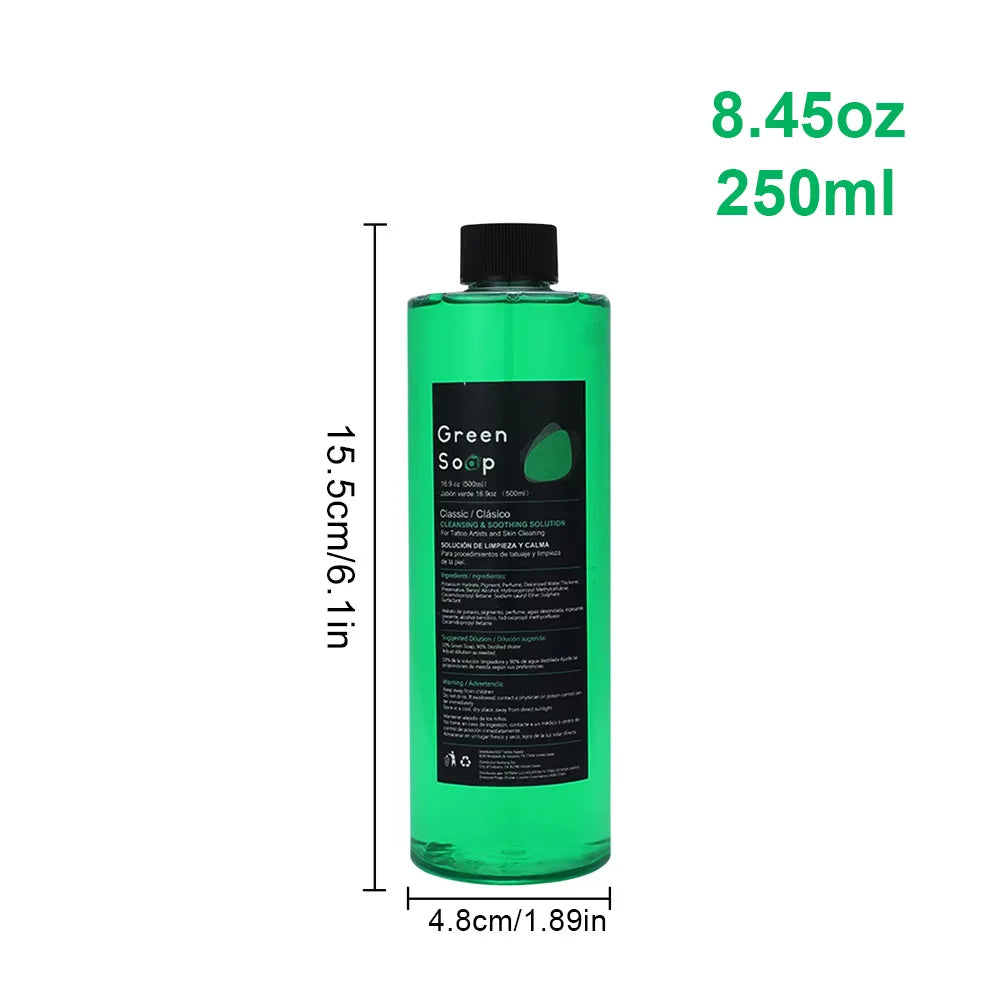 Professional Green Soap EMALLA Cleansing Green Soap Wipes Bottle Tattoo Green Soap for Tattoo Piercing Makeup Tattoo Accessories - Sun Studio