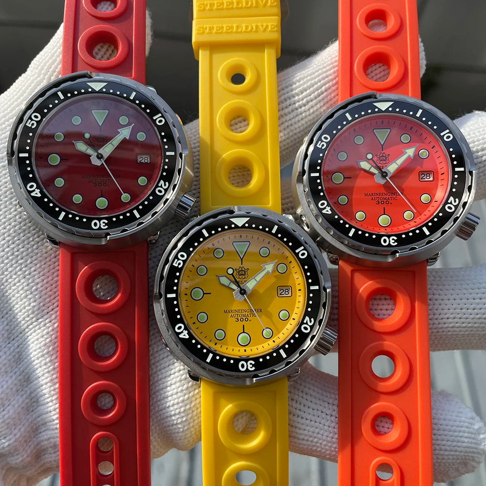 STEELDIVE SD1975 Luxury Automatic Watches Men Dive Watch 30Bar Waterproof Luminous Clock Sapphire Mirror Mechanical Wristwatch - Sun Studio