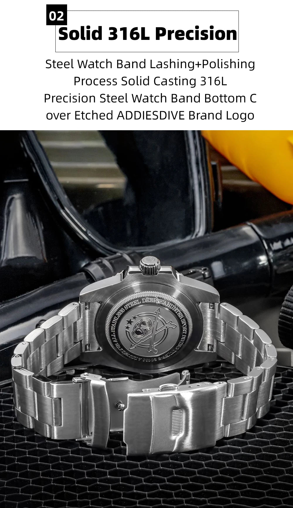 ADDIESDIVE Men's Watch Quartz Calendar Window 316L Stainless Steel Ceramic Bezel 20Bar Waterproof Luminous Watches 41mm - Sun Studio