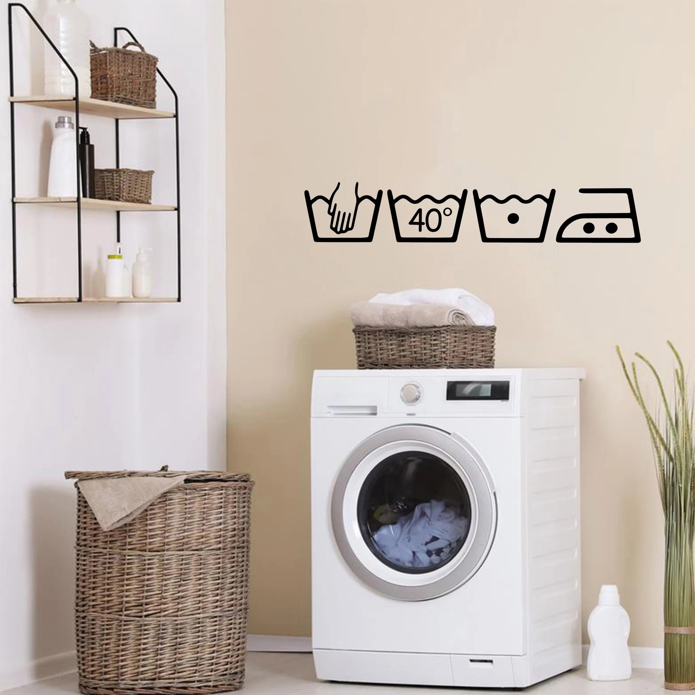 1 pc Laundry room New Wall Decal Art Vinyl Stickers For Home Decor Living Bedroom Decoration Accessories Murals - Sun Studio