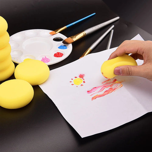 10/15PCS Sponge Watercolour Round Sponge for Coloring Painting Sponge To Paint Crafts Sponges Crafts - Sun Studio