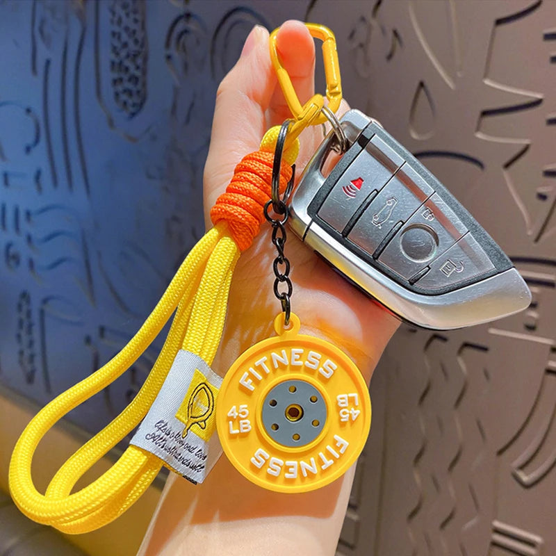 Fitness Keychain Gym Lovers Fitness Enthusiast Gift Barbell Keychain Fitness Bag backpack Charms - Sun Studio