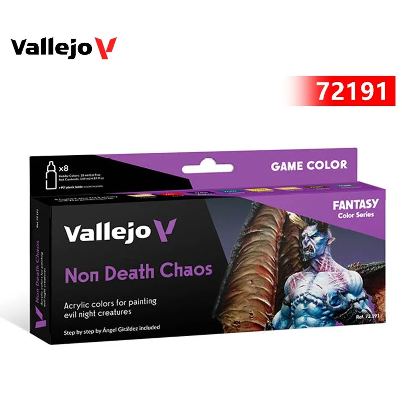 Spani AV vallejo model environmentally friendly water-based Acrylic painti set 8 * 17ml non metallic/game color wash acrylic set - Sun Studio