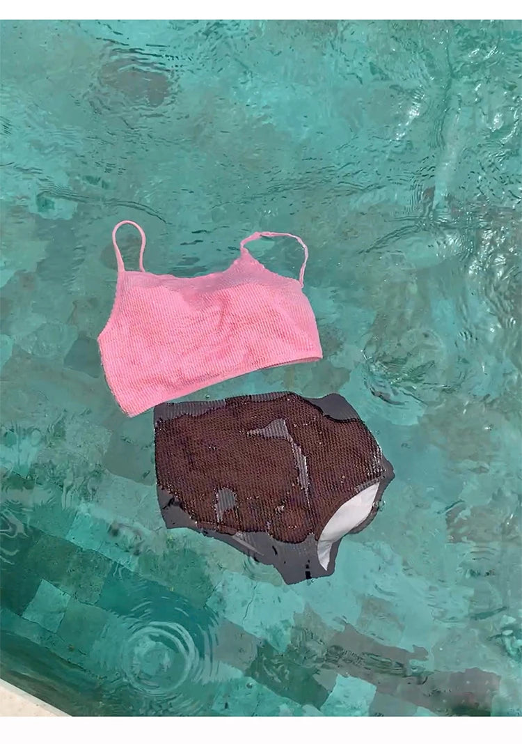 Conservative Bikini Swimsuit 2026 New High Waist Sexy Split Beach Thermal Vaion Women's Swimwear e Bikini No Steel ... - Sun Studio