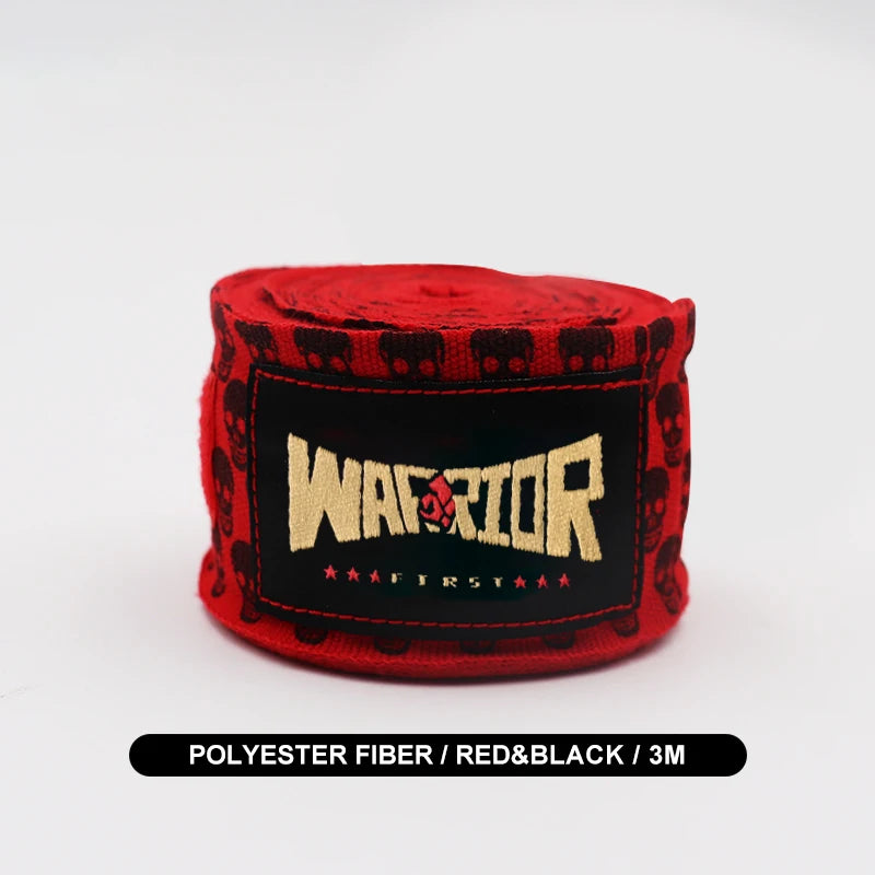 1 Pair Boxing Hand Wraps MMA Muay Thai Kick Boxing Handwraps For Training Bandages Sport Straps 3M/5M Length Skull Print - Sun Studio