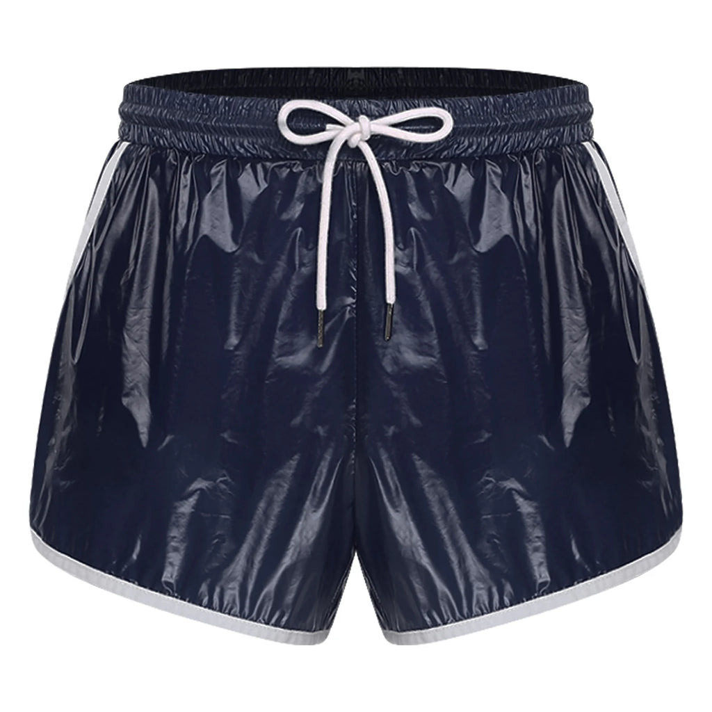 Mens Swimsuit Drawstring Seams Swim Shorts with Pockets Waterpoof Swimming Trunks Shorts Elastic Waistband Swimming Bathing Suit - Sun Studio