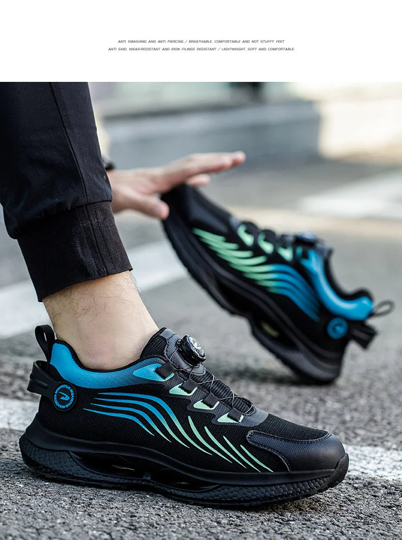 2026 Security Safety Shoes Men Rotating Button Work Sneakers Indestructible Shoes Puncture-Proof-men Sport Shoes Steel Toe Boots - Sun Studio