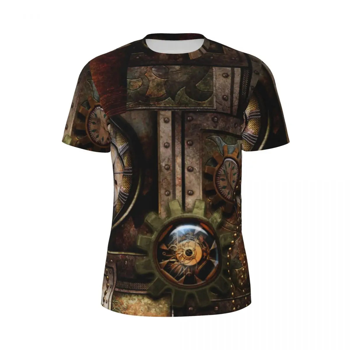 Gym T-Shirt für Männer Steampunk Design T-Shirts Mode wunderbare Uhrwerk Vintage Sommer Tees O-Ausschnitt Streetwear Design Tops