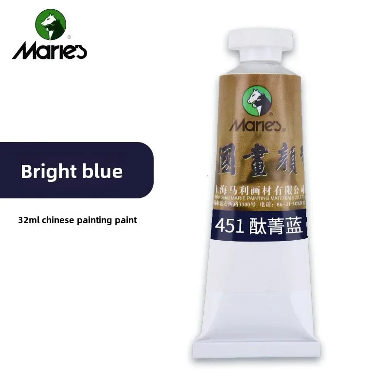 Maries chinesische Malerei Einzel 32ml große sorgfältige Malerei große Kapazität Tinte Malerei Garcinia Cambogia goldene Blume grün