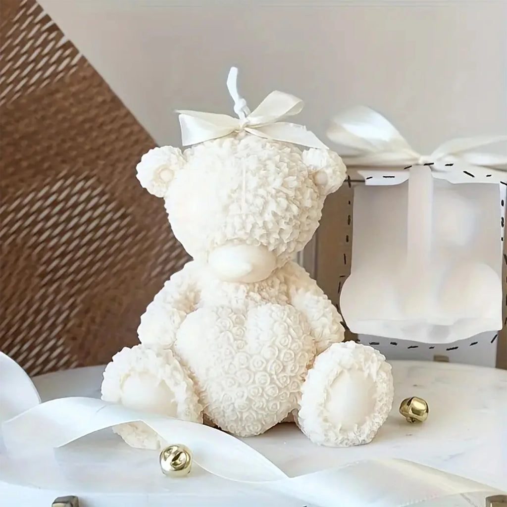 Hug Heart Bear Silicone Mold DIY Cuddle Heart Rose Teddy Bear Candle Mold Gypsum Candle Resin Make Home Decor Gift Creative Gift - Sun Studio