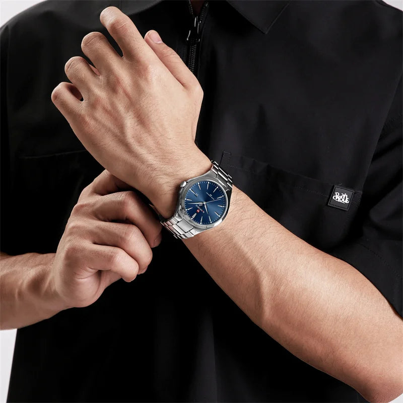 NAVIFORCE Original Fashion Watches for Men Stainless Steel Simple Elegant Clock Male Waterproof Wrist watch Relogio Masculino - Sun Studio