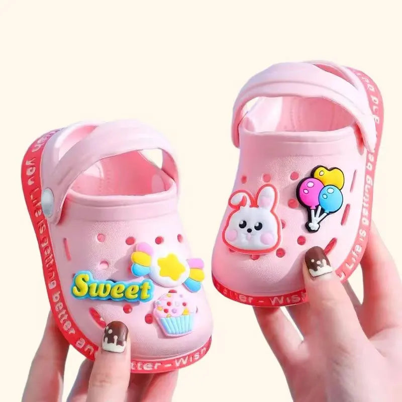 Summer Kids ShoesSandals Hole Children's Shoes Slippers Soft Anti-Skid Cartoon Design Hole Baby Shoes Sandy Beach For Boys Girls - Sun Studio