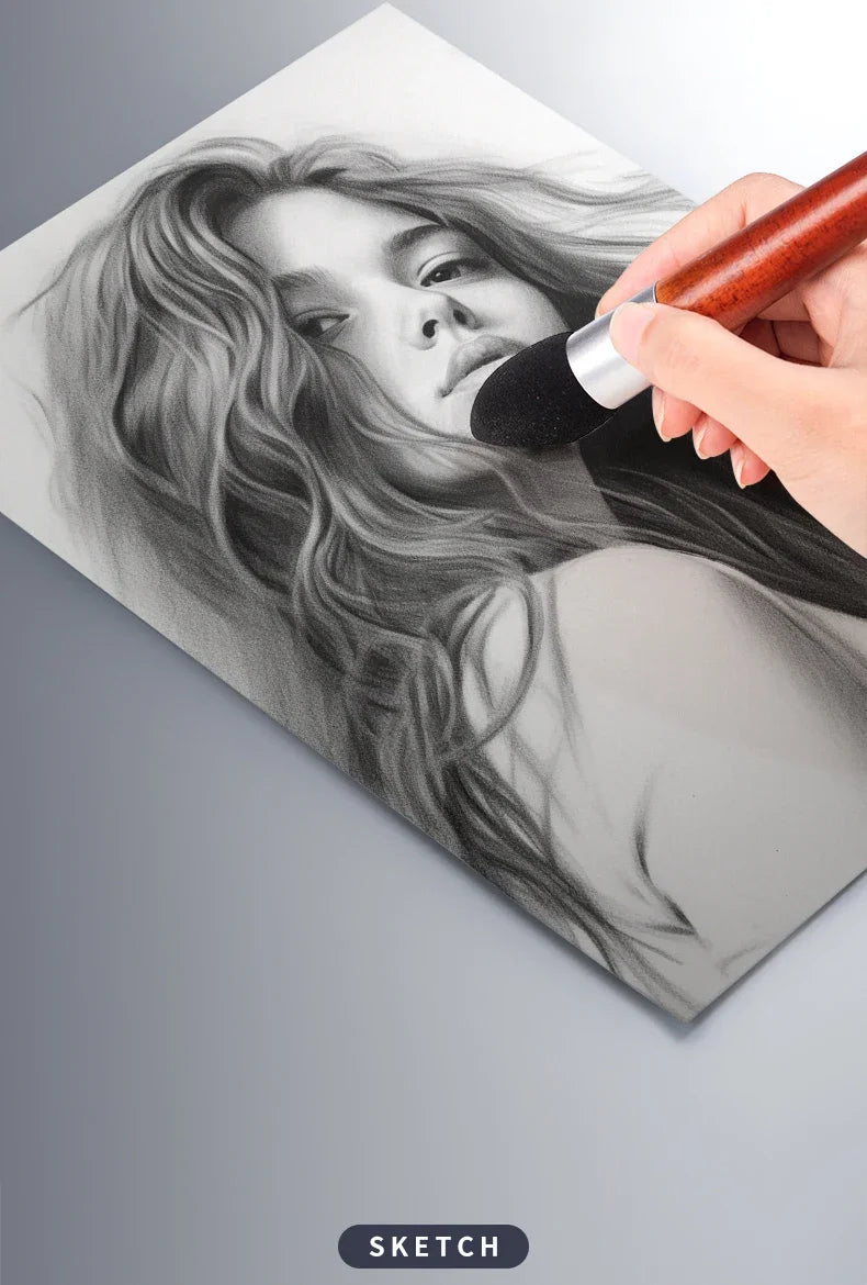 Sketch Pen Brush Artist Blending Pen Washable Rubbing Sponge Wipe Clean Tool Set Reusable Drawing Processing Rendering Eraser - Sun Studio