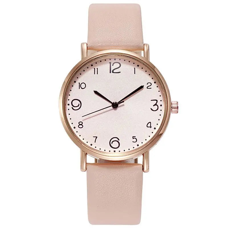 Women Watches Ladies Casual Arabic Numbers Leather Analog Quartz Watch - Sun Studio