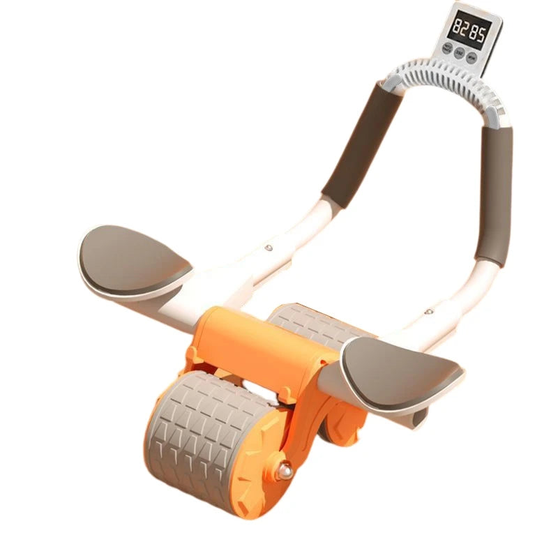 Elbow Support Automatic Rebound Abdominal Wheel Core Muscle Ab Trainer with Counter Display Fitness Exercise Roller Wheel - Sun Studio