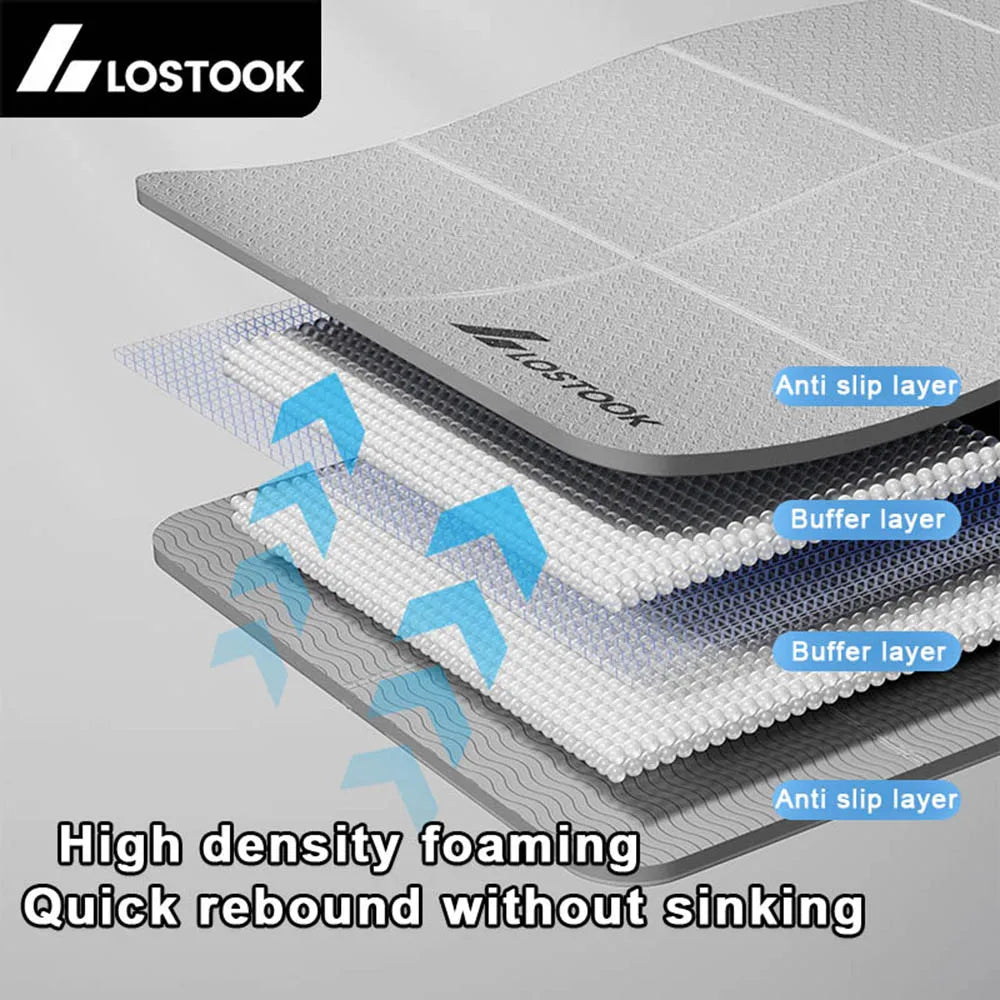 Foldable Yoga Mat 4mm Thick TPE Easy to Store for Travel Exercise Mat for Yoga Pilates Home Workouts and Floor Exercises - Sun Studio