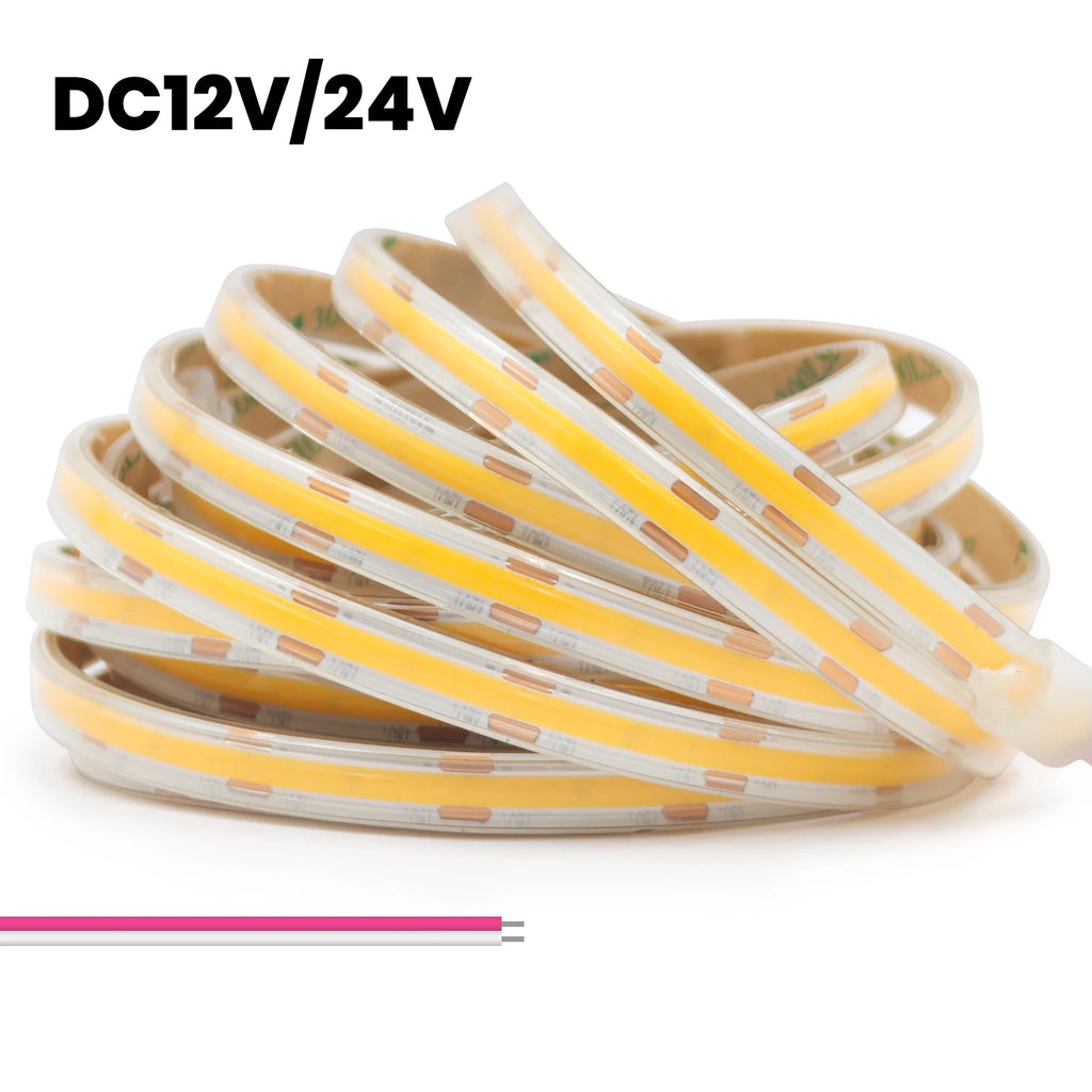 480Leds/M DC 12V 24V COB Neon Strip Waterproof 3000K 4000K 6000K Home Decor High Brighter Flexible Ribbon Rope LED Light - Sun Studio