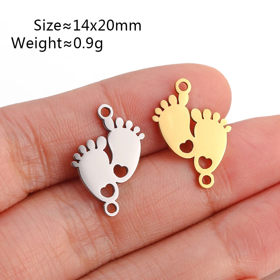 5Pcs Summer Hat/Lip Kiss/Swimsuit/Airplane Travel Charm  Stainless Steel Jewelry Making Craft DIY Bracelets Necklace Accessories - Sun Studio