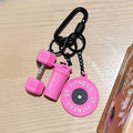 Fitness Keychain,Colorful Gym Bag Charm for Fitness Lovers, Motivational Fitness Gym Key ring,Workout Keychain Gifts - Sun Studio