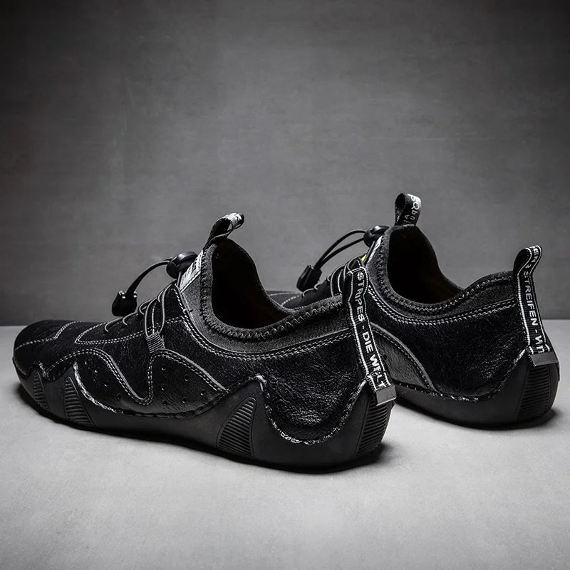 Leather Casual Sneakers for Men Driving Shoes 2024 New Fashion In Waterproof Men Doug Luxury Dress Loafers Shoes Footwear ﻿ - Sun Studio