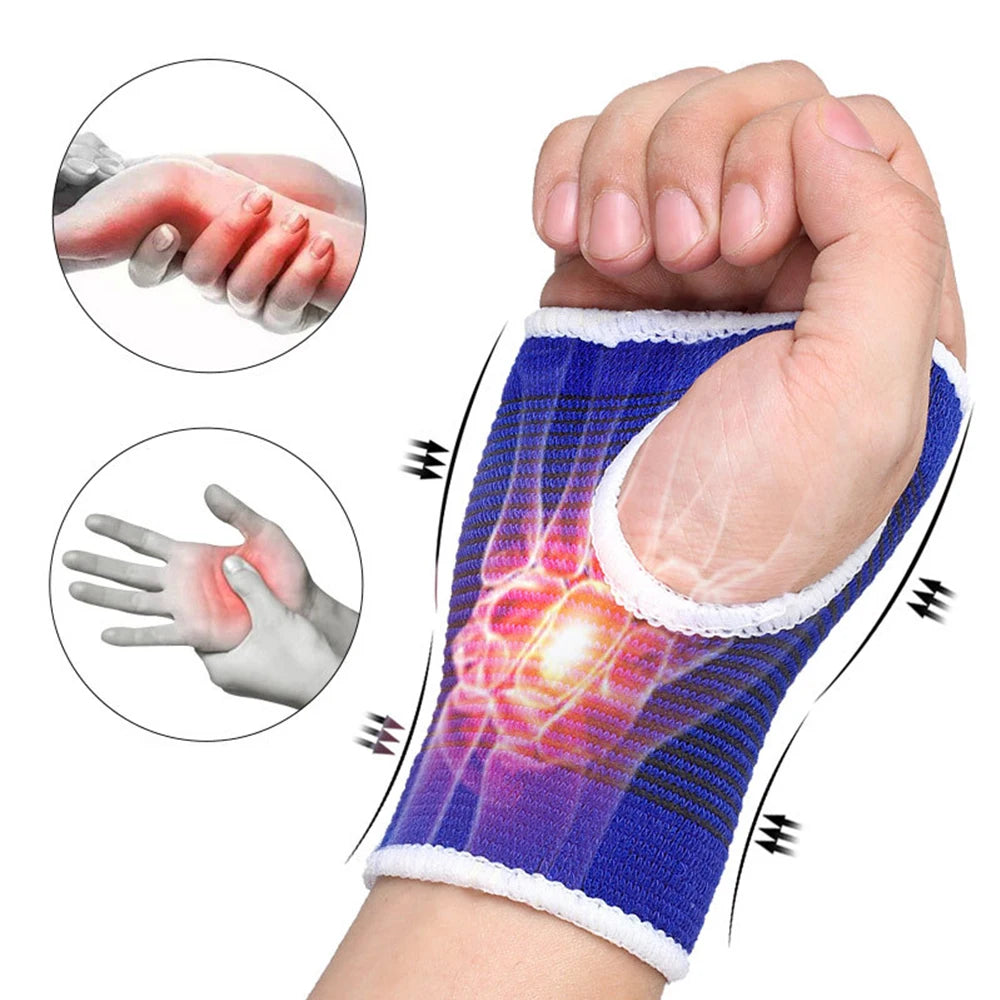 1 Pair Fitness Gym Gloves Elastic Training Fitness Wrist Wrap Workout Exercise Glove Wrist Support Hand Brace Gym Palm Protector - Sun Studio