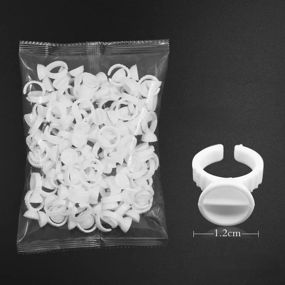 100pcs S/M/L Disposable Tattoo Ink Rings Cups Eyebrow Lip Tattoo Pigments Holder Ring Container Permanent Makeup Accessory Tools - Sun Studio