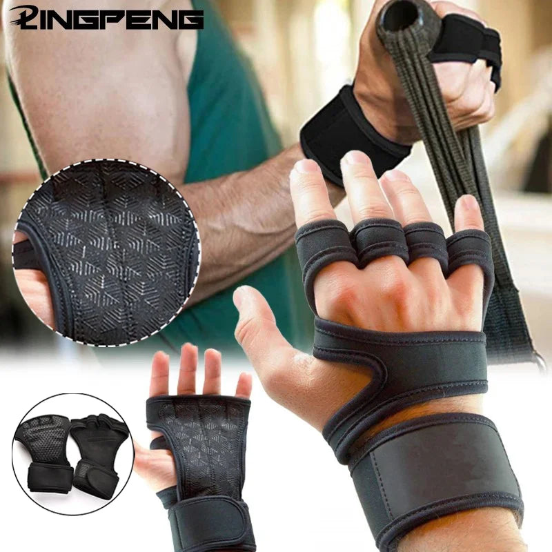 Gym Gloves for Men Women Fitness Weight Lifting Wristband Gloves Body Building Training Sports Exercise Cycling Glove Shockproof - Sun Studio