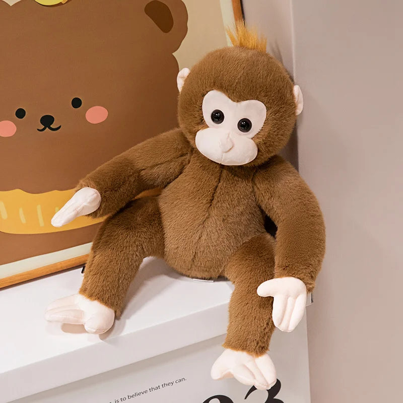 40cm-80cm Big Size Lovely Lifelike Sitting Monkey Plush Toys Soft Stuffed Monkey Doll Cute Animal Doll For Children Home Decor - Sun Studio