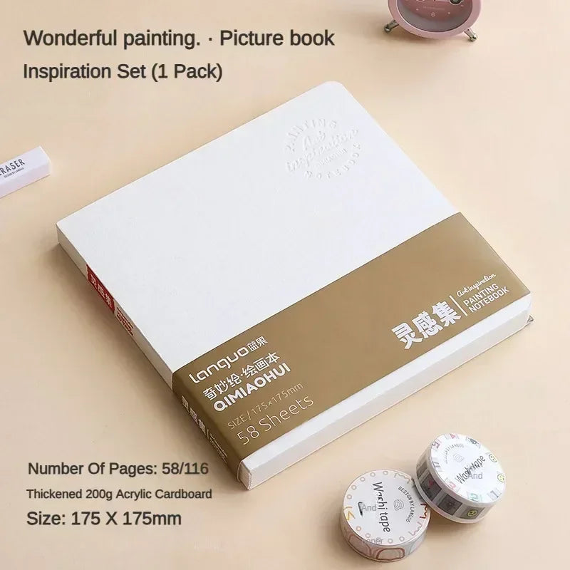 LANGUO Portable 300G Thick Cotton Watercolor Tearable Book Coated Paper Medium Rough Texture Album Sketchbooks School Stationery