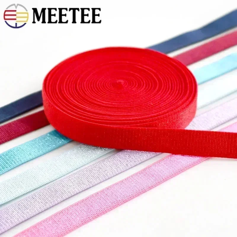 5/10/20Meters Meetee 10mm Soft Elastic Band for Swimsuit Belts Shoulder Strap Underwear Bra Notebook Tape DIY Sewing Accessories - Sun Studio