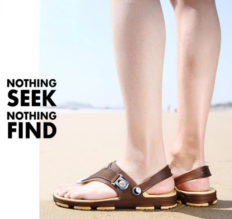 Summer Sandals Men Slippers Outdoor Beach Casual Shoes Zapatos De Hombre Indoor Durable Anti Slip Peep Toe New - Sun Studio
