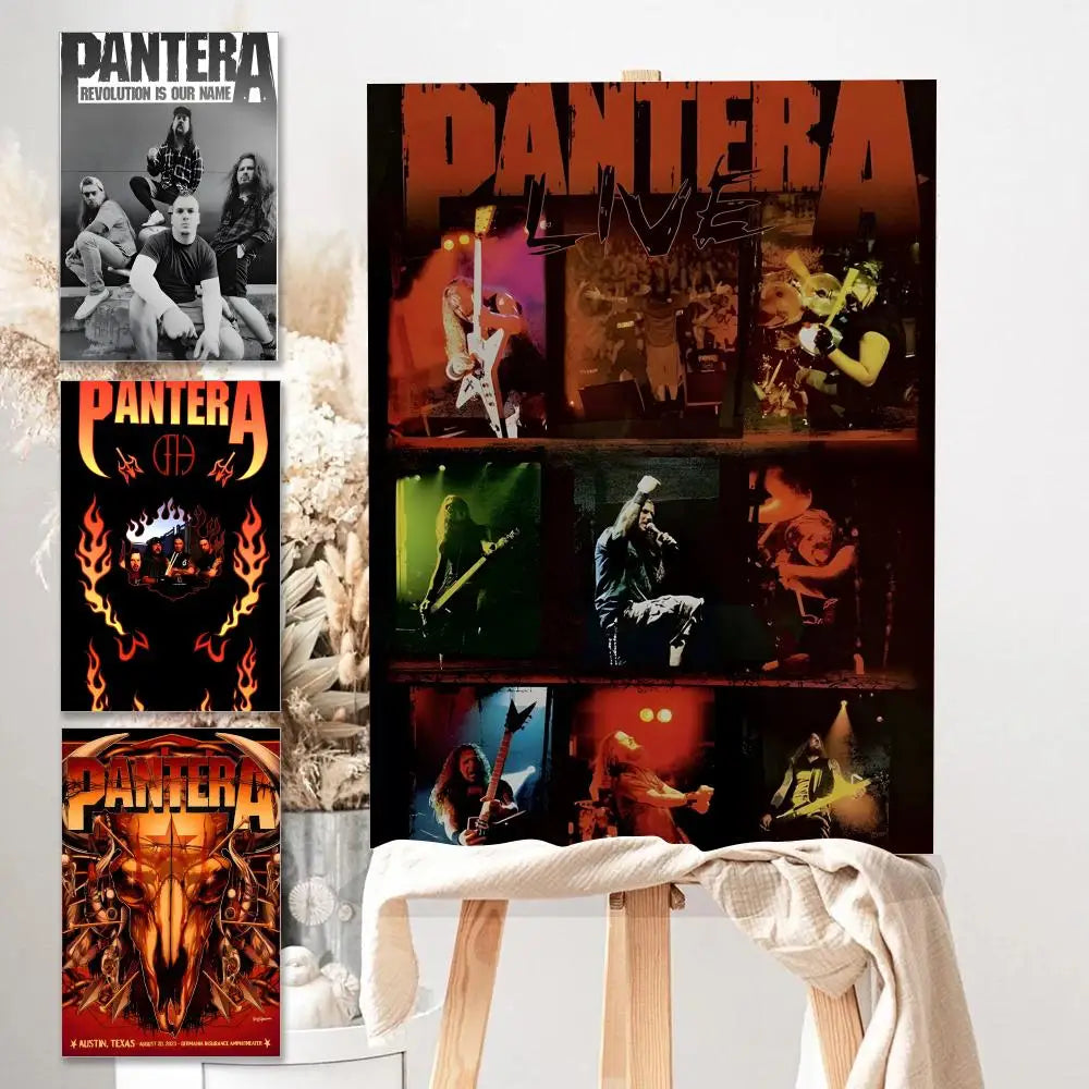 Vintage Pantera Concert Music Poster HD Anime Hot Theme Singer/OST/Movie-Waterproof Self-Stick Home Decor - Sun Studio