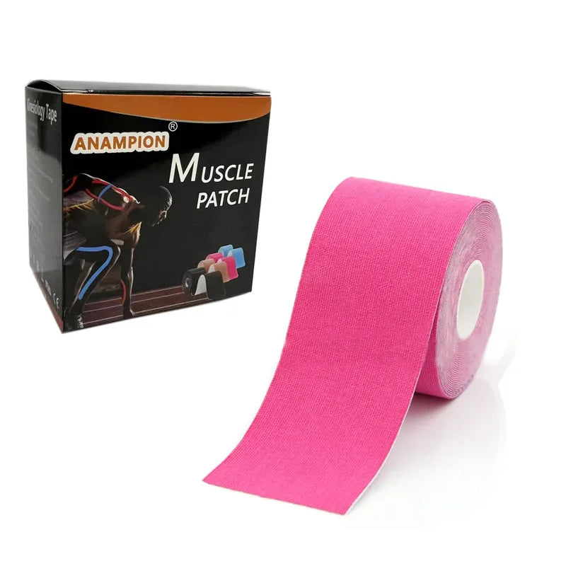4 Rolls Sport Kinesiology Tape 5m Sports Self-adhesive Bandages Athletic Elastic Kneepad Muscle Pain Relief Knee Taping Fitness - Sun Studio