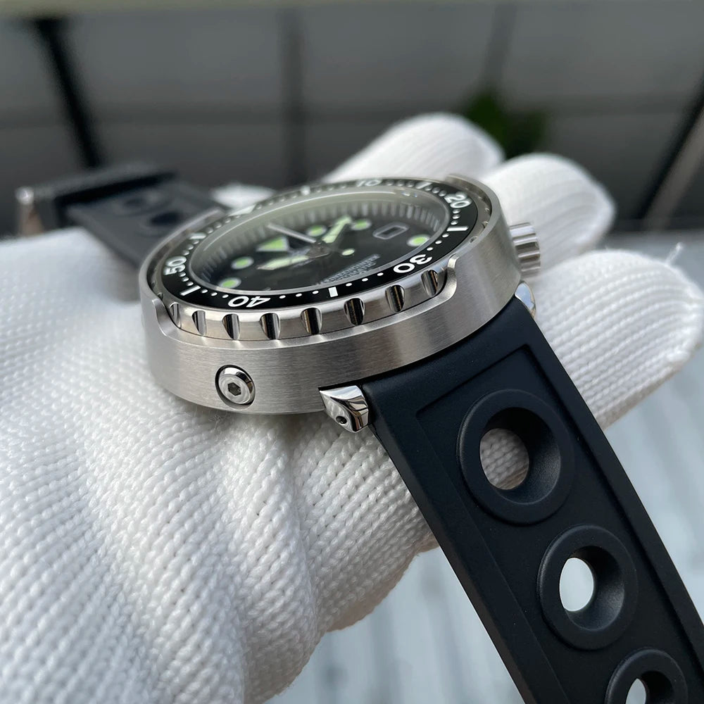 STEELDIVE SD1975 Luxury Automatic Watches Men Dive Watch 30Bar Waterproof Luminous Clock Sapphire Mirror Mechanical Wristwatch - Sun Studio