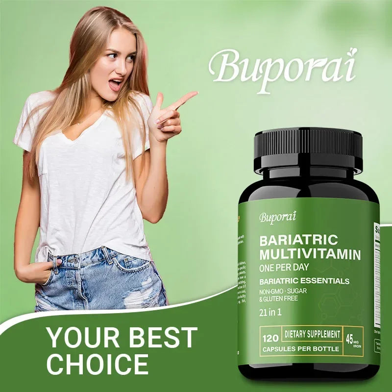 Bariatric Multivitamin Supplement - Helps Improve Joint Flexibility, Maintaining Energy Levels, Promote Bone and Overall Health - Sun Studio