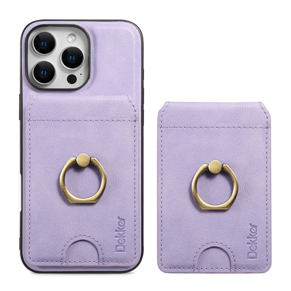 2 in 1 Detachable Vertical Cards Solt Ring Holder Wallet Leather Case For iPhone 16 Pro Max 15 Plus 14 13 12 Magnetic Bag Cover - Sun Studio