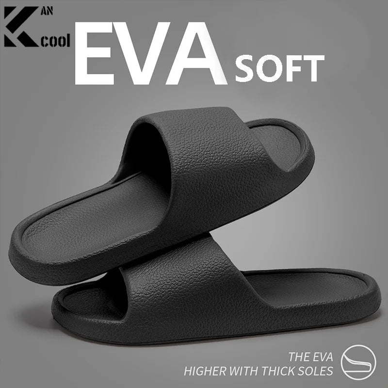 Summer NEW Slippers For Men Women Eva Soft Bottom Slippers Indoor House Slides Flat Sandals Outdoor Beach Shoes Man Flip Flops - Sun Studio