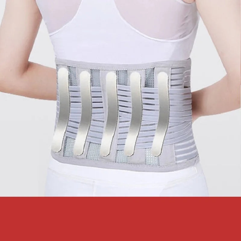 Lower Back Support Waist Sprain Brace Belt Sciatica Pain Therapy Work Men Women Adjustable Waist Trainer Belt Lumbar Corset - Sun Studio