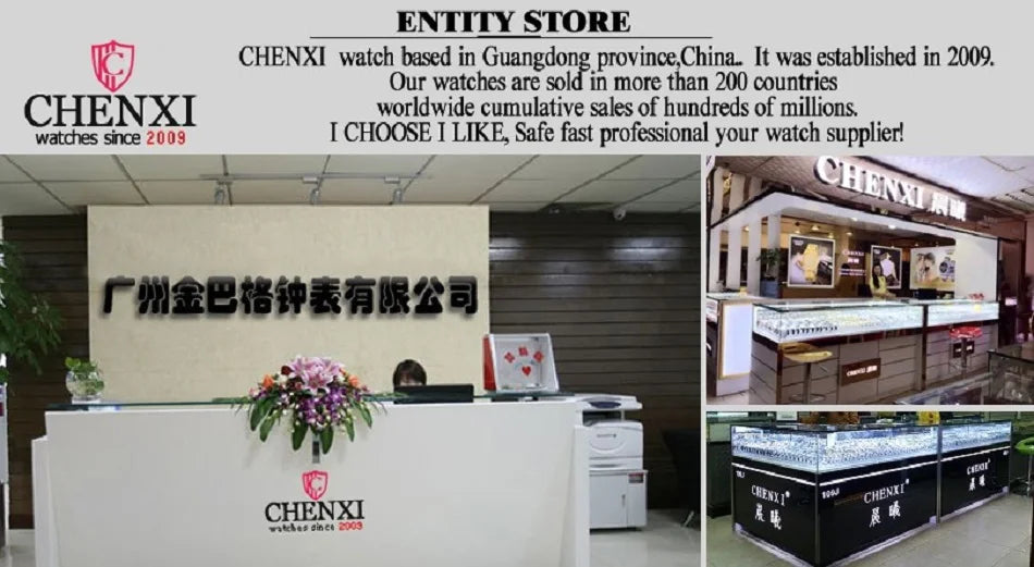 CHENXI Top Brand Luxury Watches for Mens Creative Fashion Luminous Dial with Chronograph Clock Male Casual Wristwatches - Sun Studio