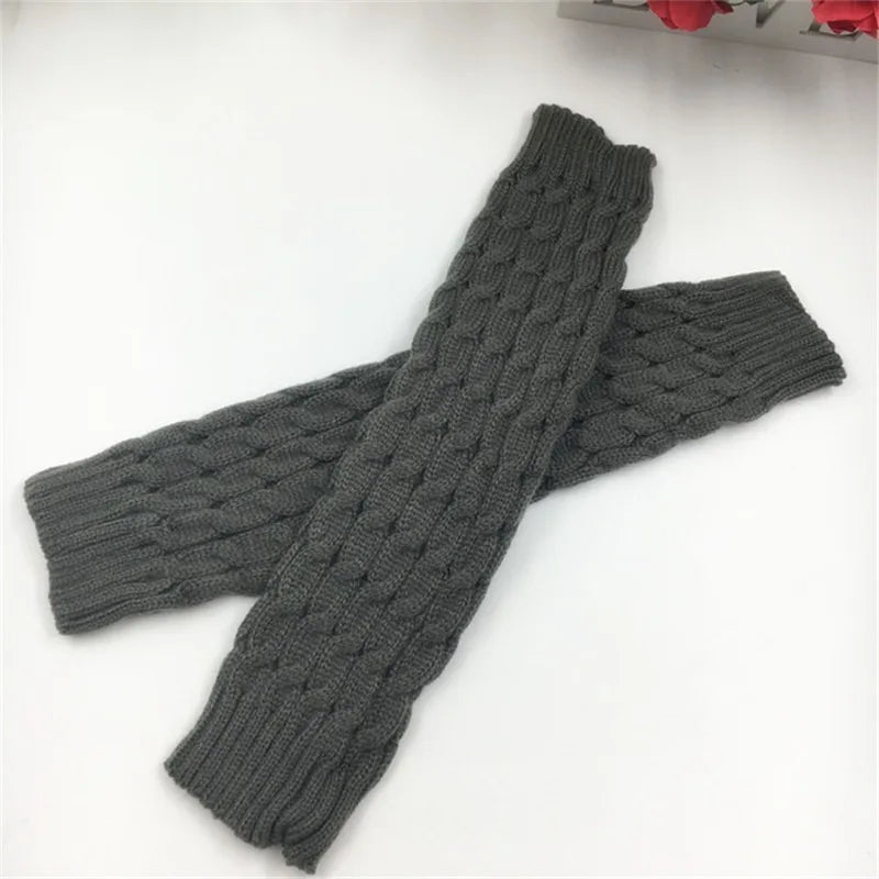 New Women Autumn And Winter Legwarmers Kapron Hemp Flowers Kneepad Leg Warmer Female Girls Pile Heap Socks Sports Safety - Sun Studio