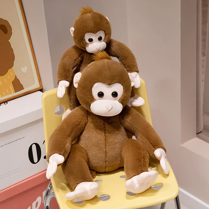 40cm-80cm Big Size Lovely Lifelike Sitting Monkey Plush Toys Soft Stuffed Monkey Doll Cute Animal Doll For Children Home Decor - Sun Studio